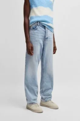 Vaqueros baggy fit de denim de algodón pesado