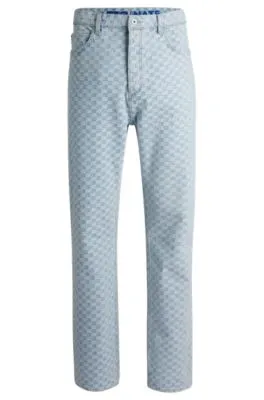 Vaqueros baggy fit en denim a cuadros