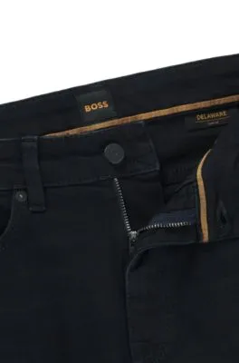 Vaqueros Delaware slim fit de color negro azulado en un cómodo tejido vaquero elástico
