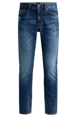 Vaqueros Delaware  slim fit en cómodo denim de orillo elástico azul