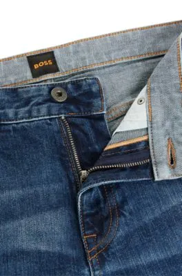 Vaqueros Delaware  slim fit en cómodo denim de orillo elástico azul