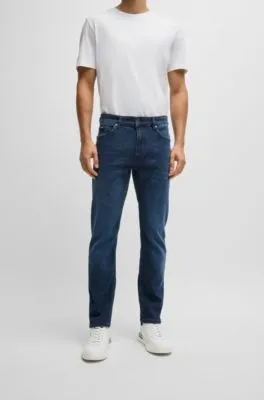 Vaqueros Delaware slim fit en denim elástico de punto azul