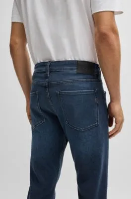Vaqueros Delaware slim fit en denim elástico de punto azul