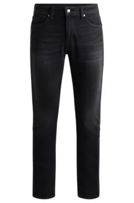 Vaqueros Delaware slim fit en denim elástico negro de gran comodidad