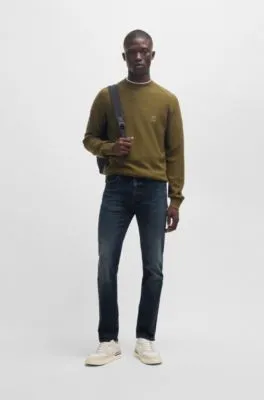Vaqueros Delaware slim fit en denim negro azulado flameado