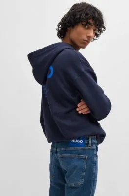 Vaqueros extra slim fit de denim elástico azul marino con lavado a la piedra