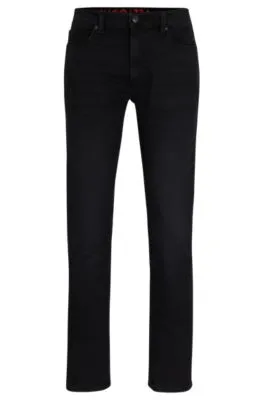 Vaqueros extra slim fit de denim elástico negro de gran comodidad