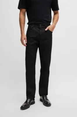 Vaqueros Maine negros regular fit en denim elástico