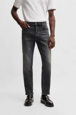 Vaqueros Maine regular fit en tejido vaquero elástico negro de gran comodidad