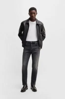 Vaqueros Maine regular fit en tejido vaquero elástico negro de gran comodidad