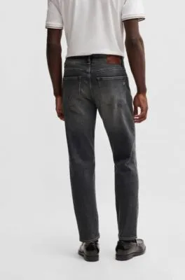 Vaqueros Maine regular fit en tejido vaquero elástico negro de gran comodidad