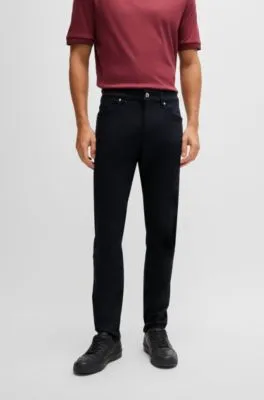 Vaqueros Porsche x BOSS tapered fit de tejido denim técnico azul oscuro