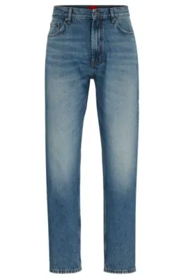 Vaqueros regular fit de tiro medio en denim azul