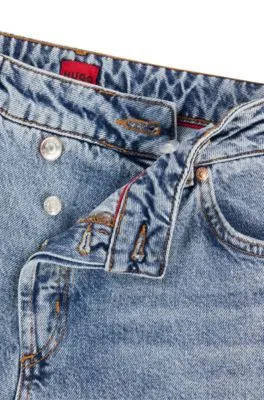 Vaqueros relaxed fit de denim azul cuarzo