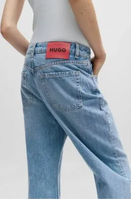 Vaqueros relaxed fit de denim azul