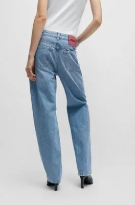Vaqueros relaxed fit de denim azul