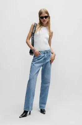 Vaqueros relaxed fit de denim azul