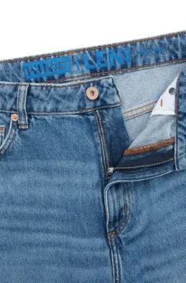 Vaqueros relaxed fit de denim de algodón azul medio