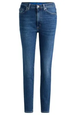 Vaqueros skinny fit de denim elástico azul medio