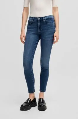 Vaqueros skinny fit de tejido denim superelástico azul