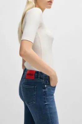Vaqueros skinny fit de tejido denim superelástico azul