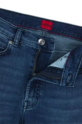 Vaqueros skinny fit de tejido denim superelástico azul
