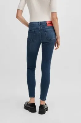 Vaqueros skinny fit de tejido denim superelástico azul