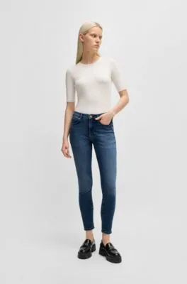 Vaqueros skinny fit de tejido denim superelástico azul