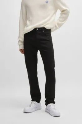 Vaqueros slim fit de denim elástico negro