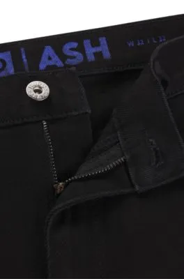 Vaqueros slim fit de denim elástico negro