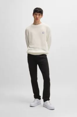 Vaqueros slim fit de denim elástico negro