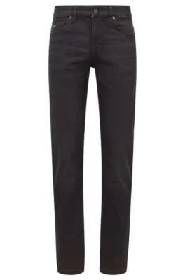 Vaqueros slim fit de tejido denim superelástico negro