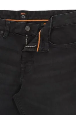 Vaqueros slim fit de tejido denim superelástico negro