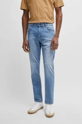 Vaqueros slim fit en denim elástico azul supersuave