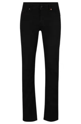Vaqueros slim fit en denim elástico negro de gran comodidad