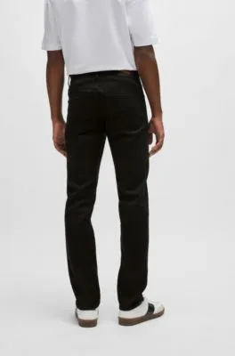 Vaqueros slim fit en denim elástico negro de gran comodidad