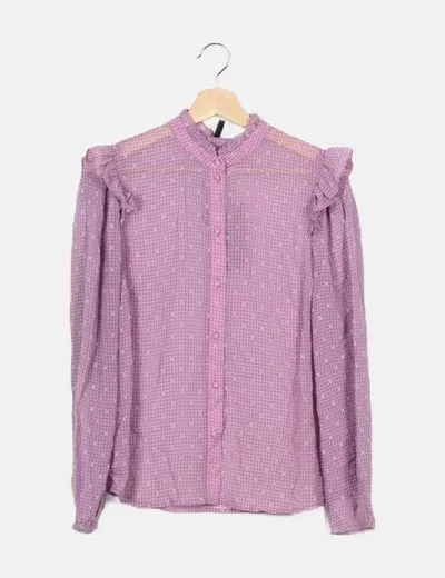 Vero Moda Blusa cuadros fluida