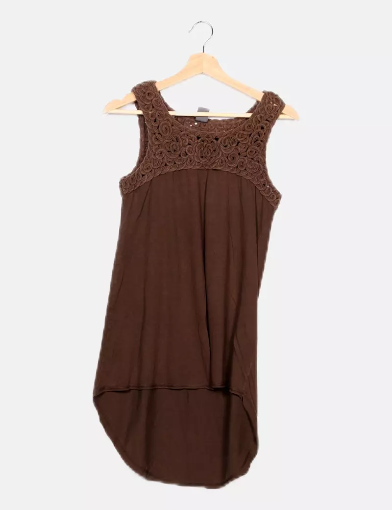 Vero Moda Blusa marrón combinada