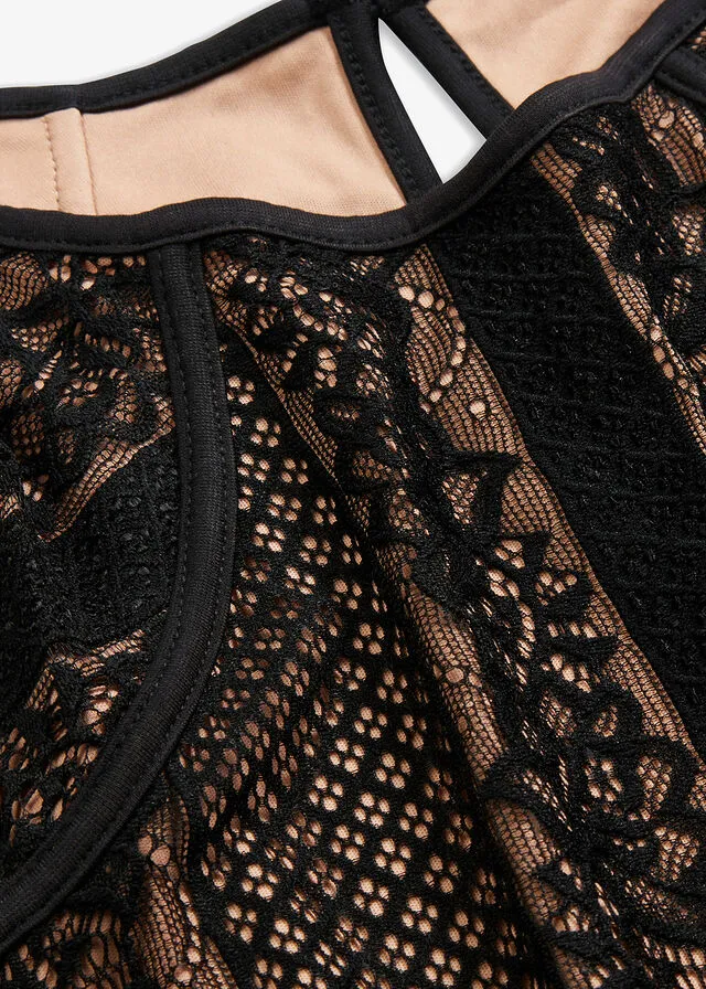 Vestido con encaje Negro