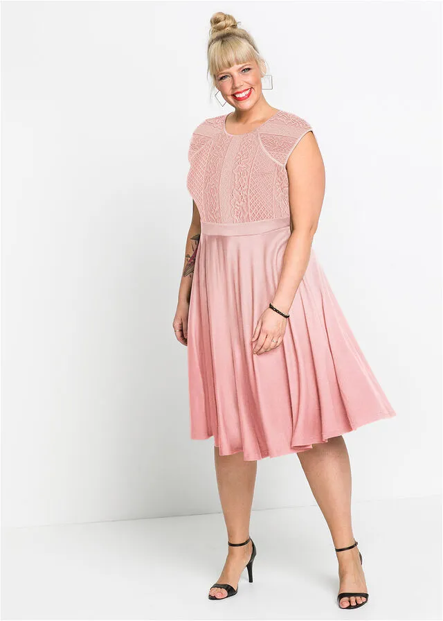 Vestido con encaje Rosa