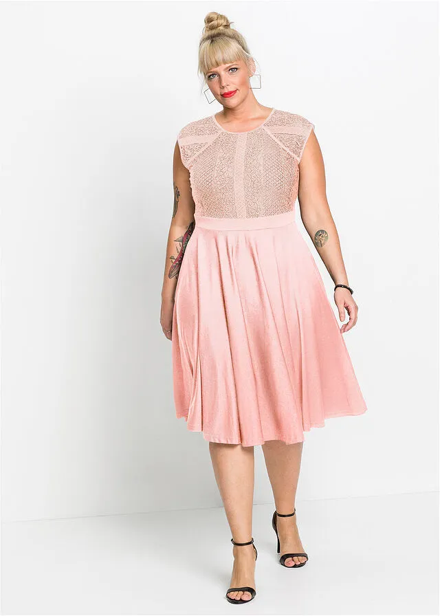 Vestido con encaje Rosa