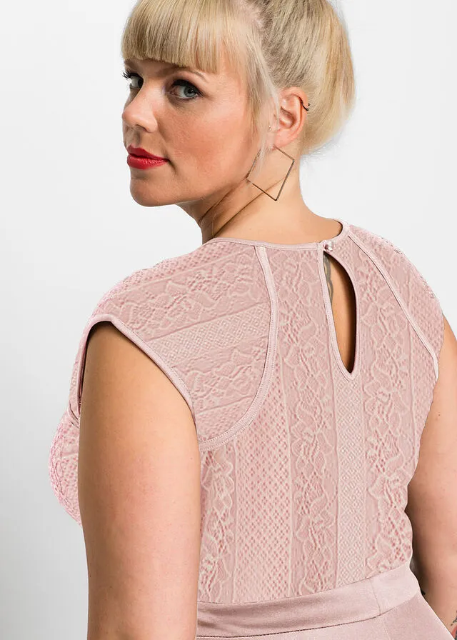 Vestido con encaje Rosa