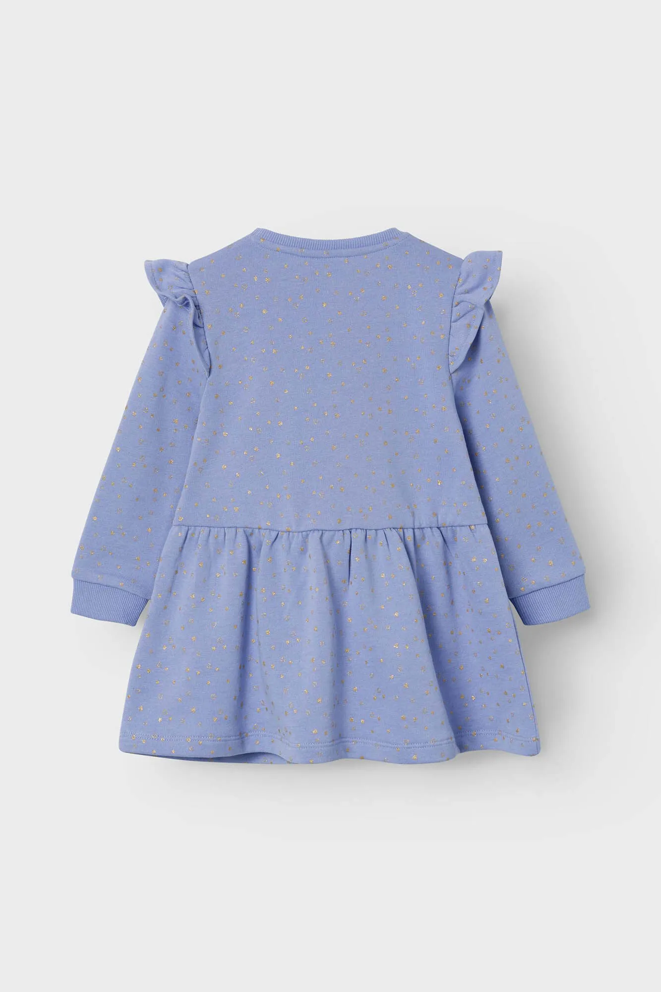 Vestido con topos dorados