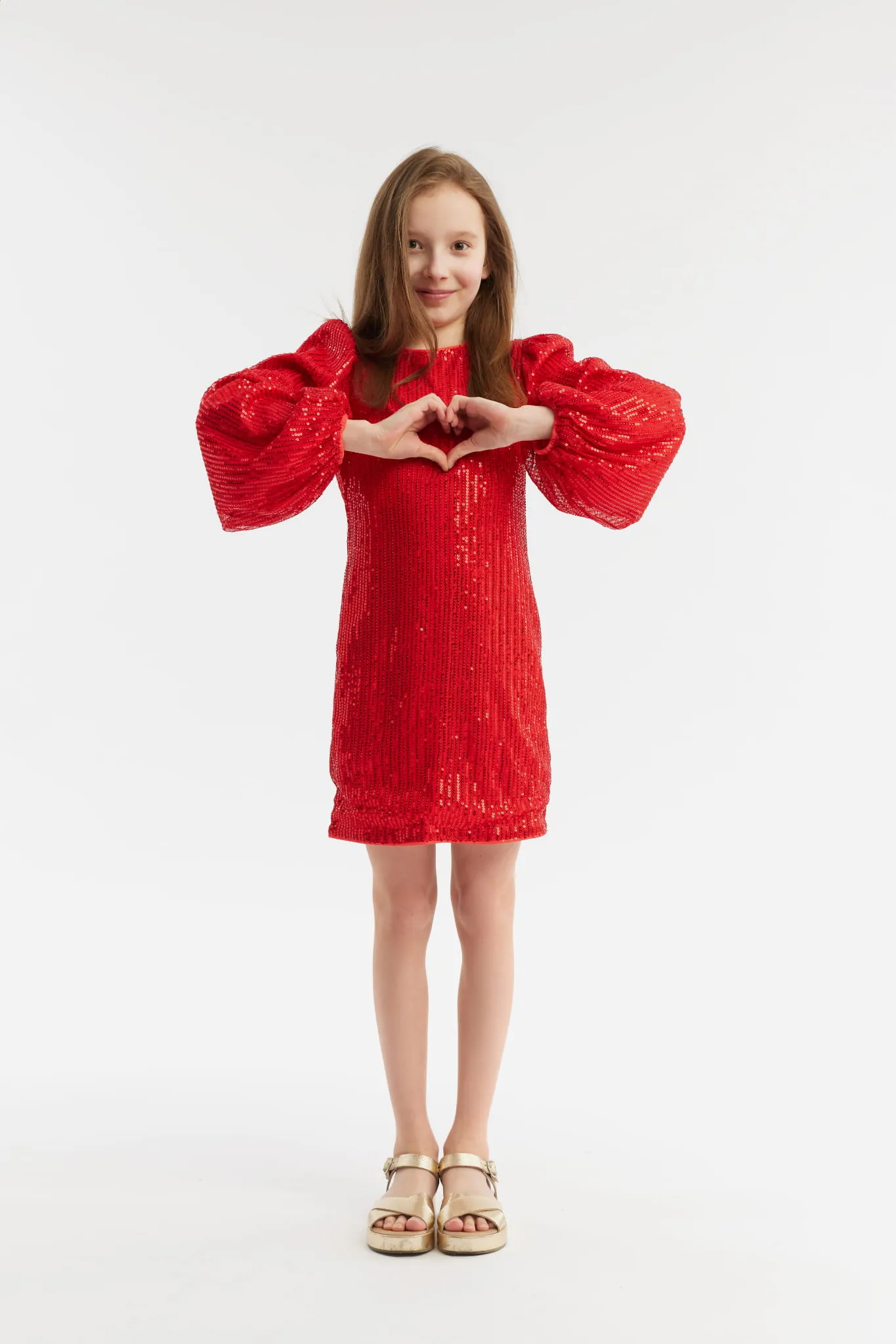 Vestido Infantil Gabriela Rojo Encantador