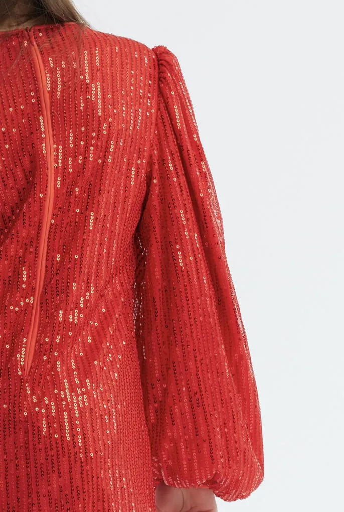 Vestido Infantil Gabriela Rojo Encantador