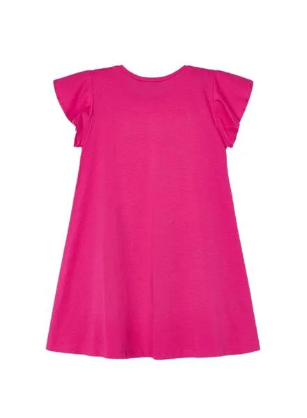 Vestido Mayoral Con Bolso Rosa Estampado De Niña
