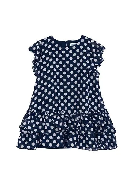 vestido mayoral topos azul para niña
