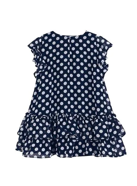 vestido mayoral topos azul para niña