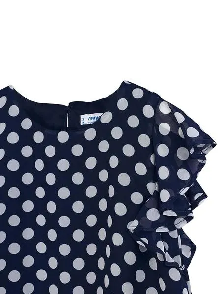 vestido mayoral topos azul para niña