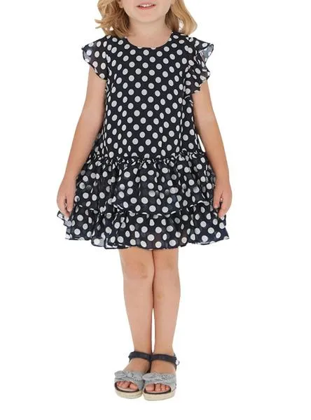 vestido mayoral topos azul para niña